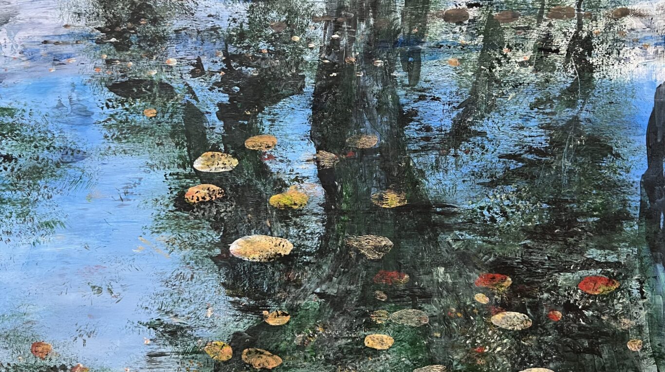 2023 50 x 70 cm Acryl auf Papier Ammersee November Ammersee November